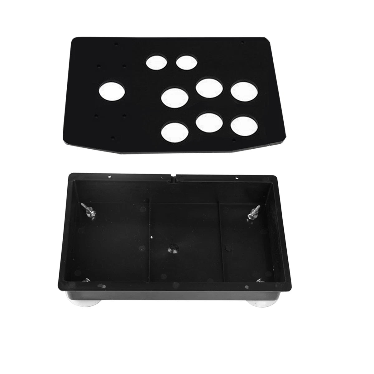 Black Acrylic Panel with Case Screws for Arcade Game Joystick (PC)
