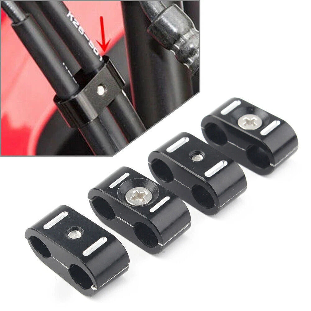 Set of 4 Brake Throttle Cable Clips for Harley (1984–UP)