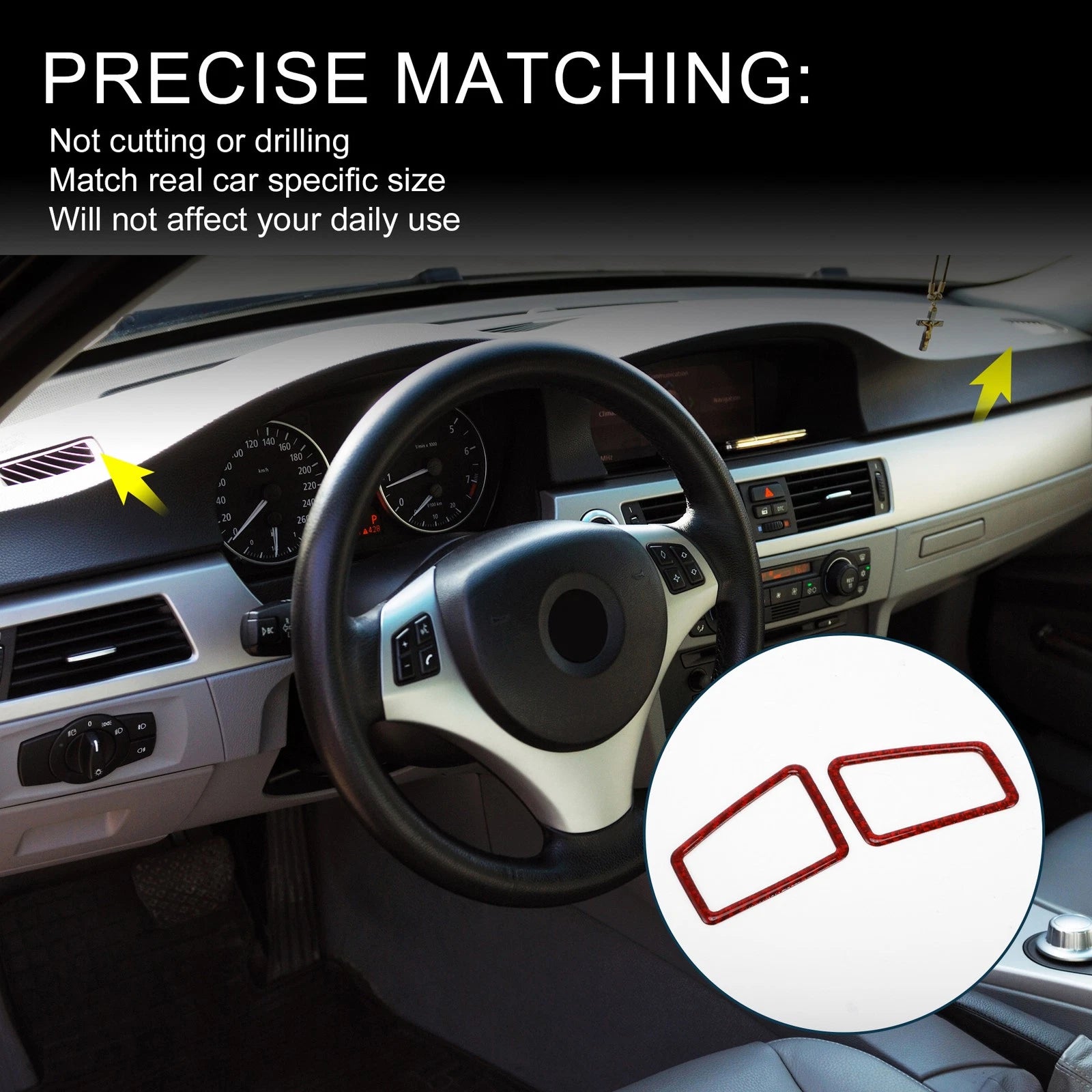Air Vent Cover Sticker 1 Pair for BMW 3 Series E90 E92 E93 (2005–2012)