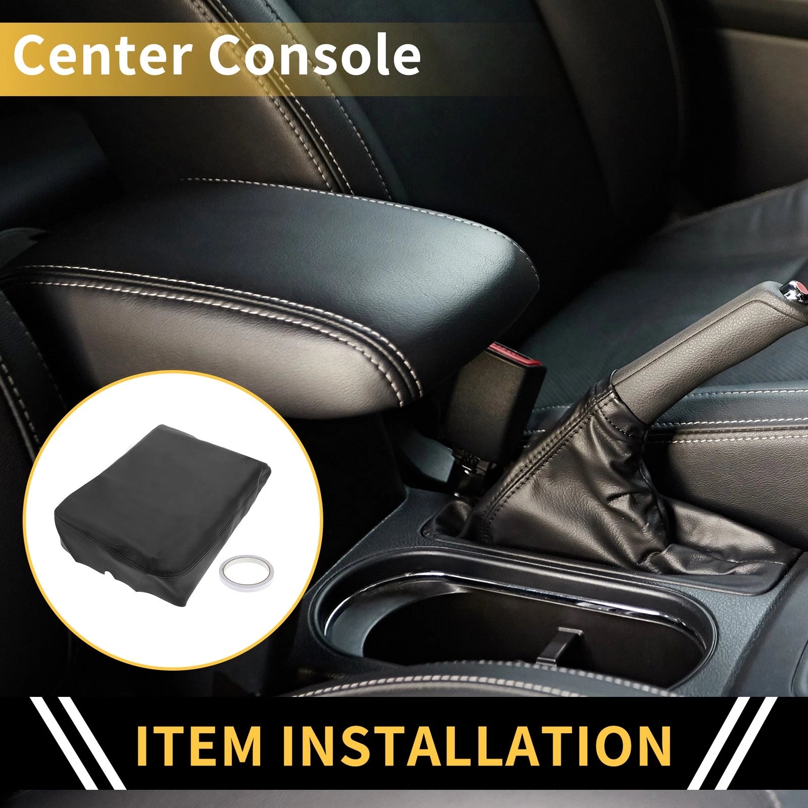 Center Console Cover Replacement for Dodge Ram 1500 (2002–2008) Microfiber