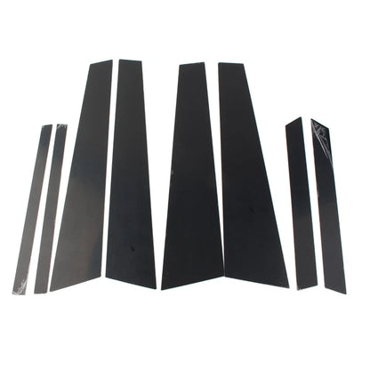 8x Black Door Window Column B C Pillars Posts Cover Trims For BMW X6 E71 09-14