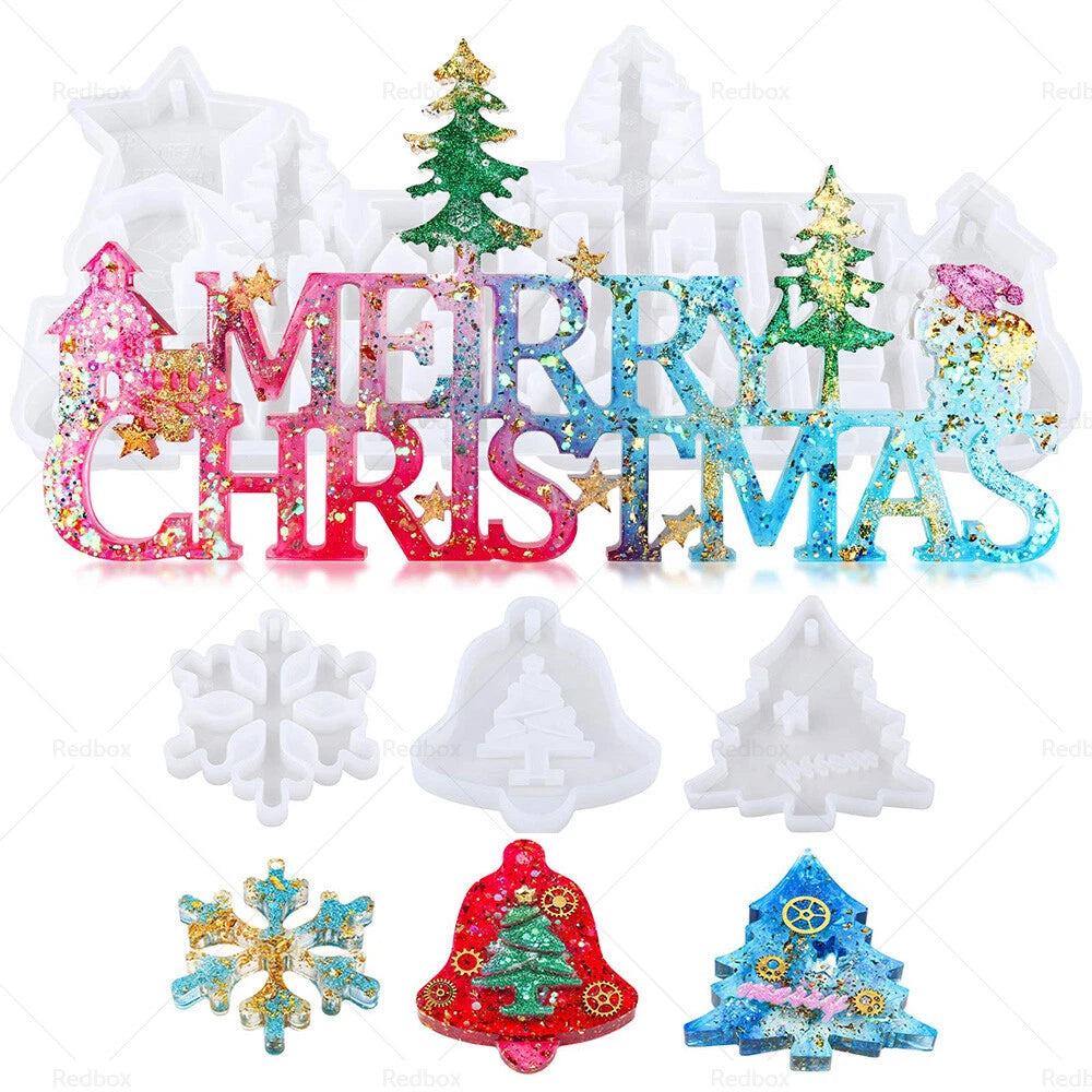 Resin Mold Kit for Ornaments Snowflake Tree DIY