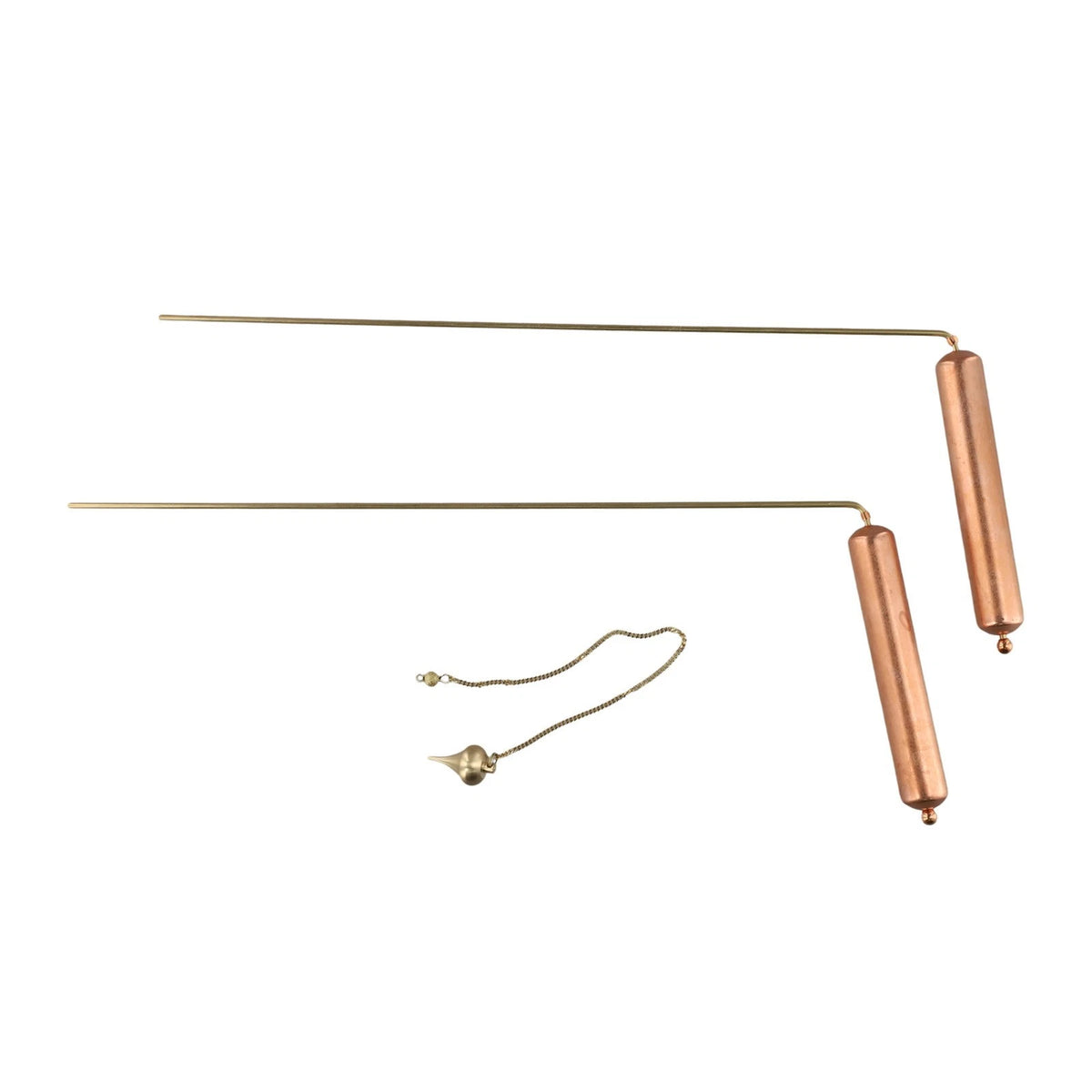 2 Piece Copper Divining Rods for Treasure Hunting and Geomancy