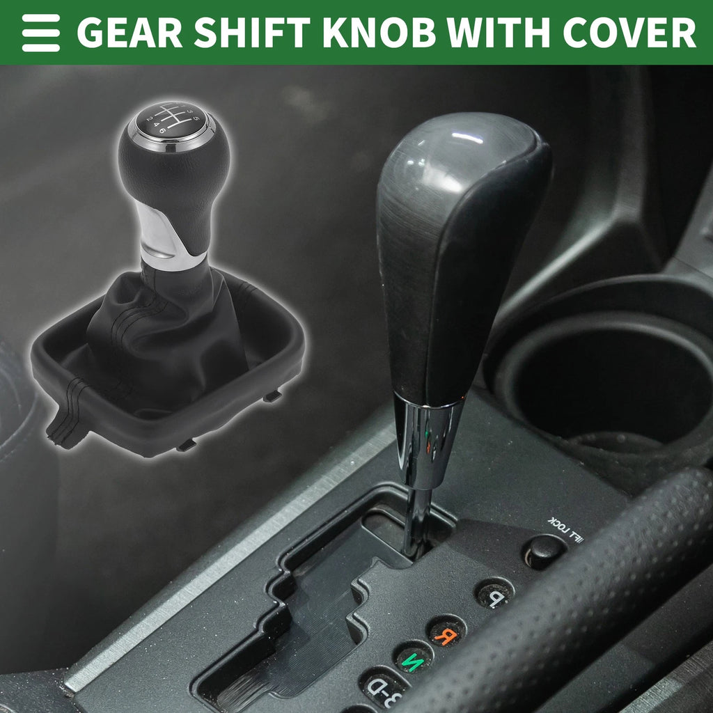 6 Speed Gear Shift Knob with Cover for Audi A3 8P (2005–2013)