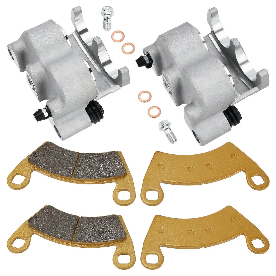Front Left Right Brake Calipers w/Pads for Polaris RZR 1000 XP/XP 4/S4 (2014–2020)