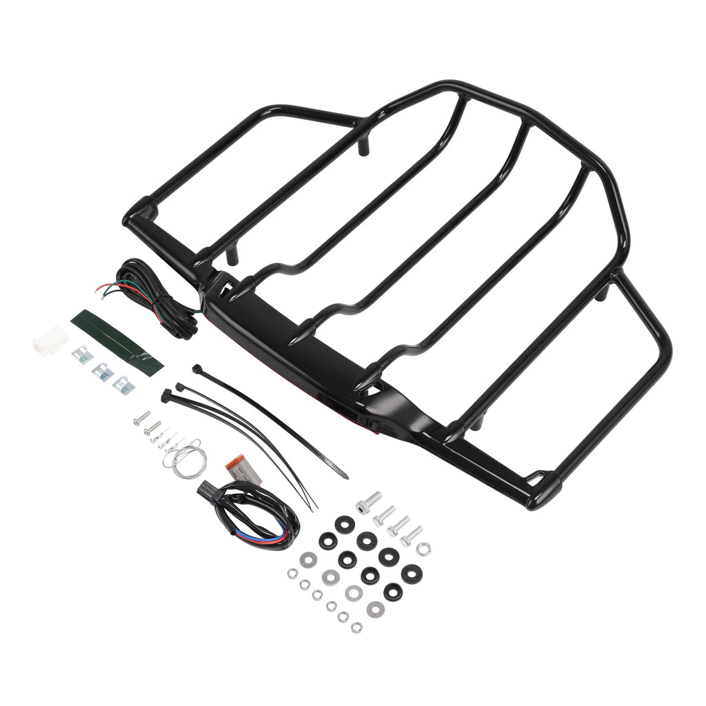 LED Light Trunk Luggage Rack for Harley Touring (1993–2013)