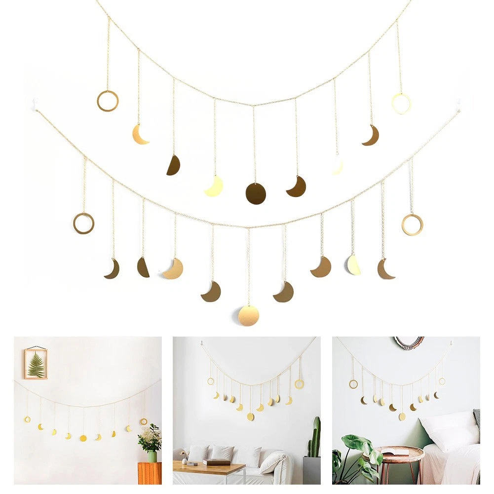 Moon Phase Wall Hanging for Bedroom Decor (Large)