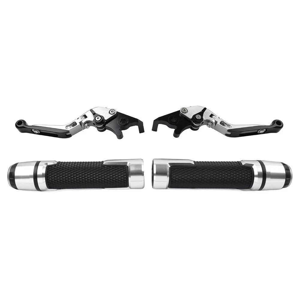 Folding Extendable Brake Clutch Levers for BMW S1000R/RR (2014–2023) Silver