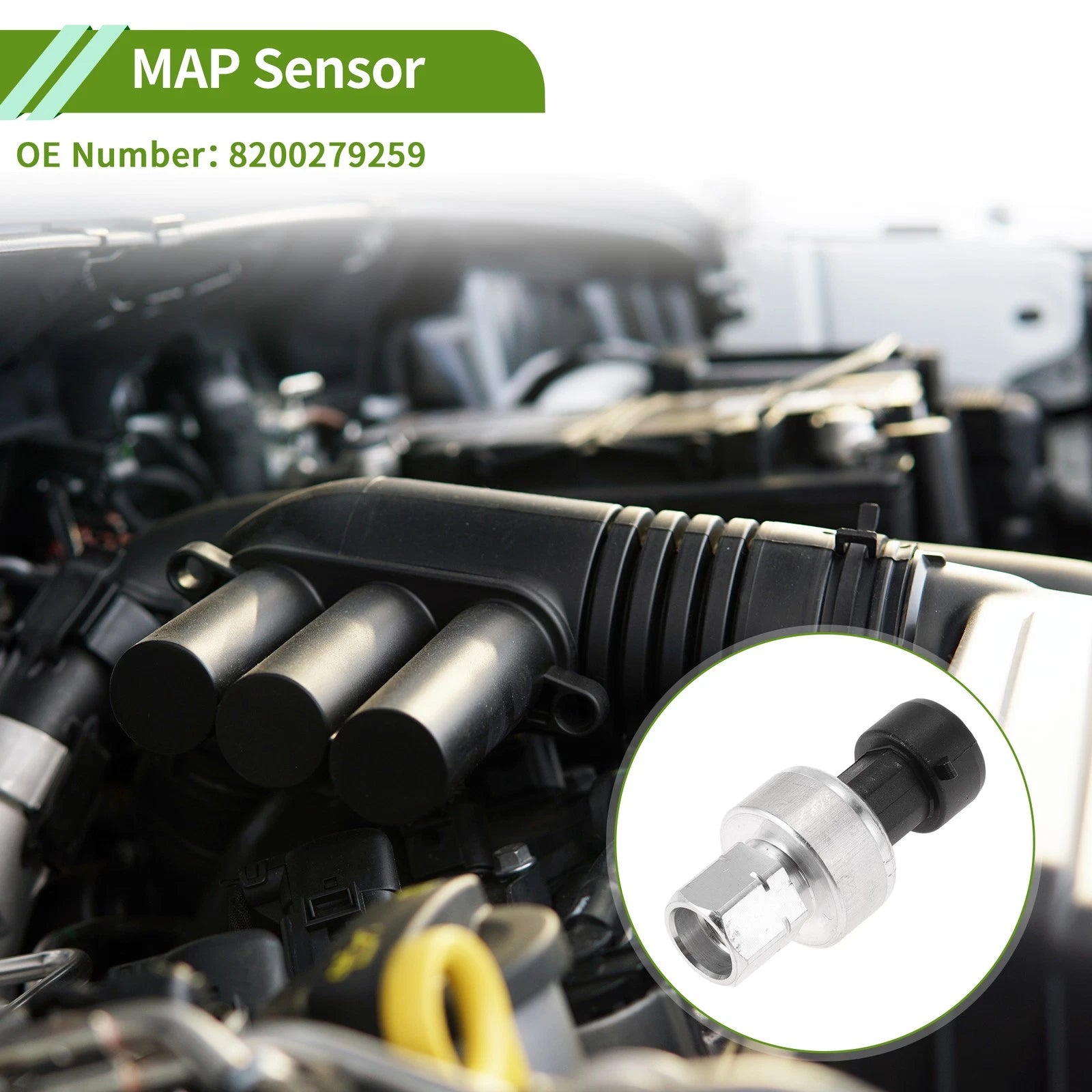 MAP Sensor No.8200279259 for Fiat Panda (169_) (2003–2011)
