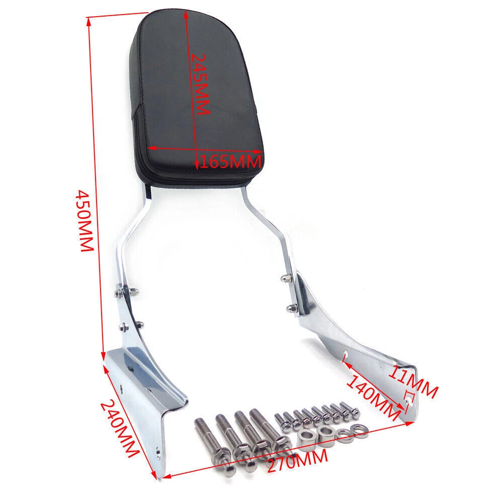 Skull Flame Backrest for Honda Shadow Spirit 750 VT750DC (2001–2006)