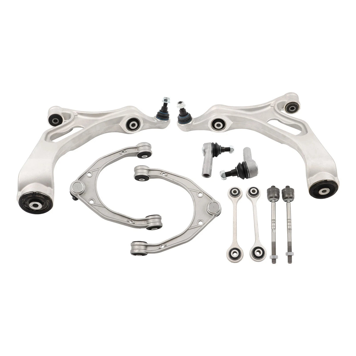 10x Front Control Arm w/ Ball Joint Sway Bar Link Tie Rod End for Audi Q7 (2007–2015)