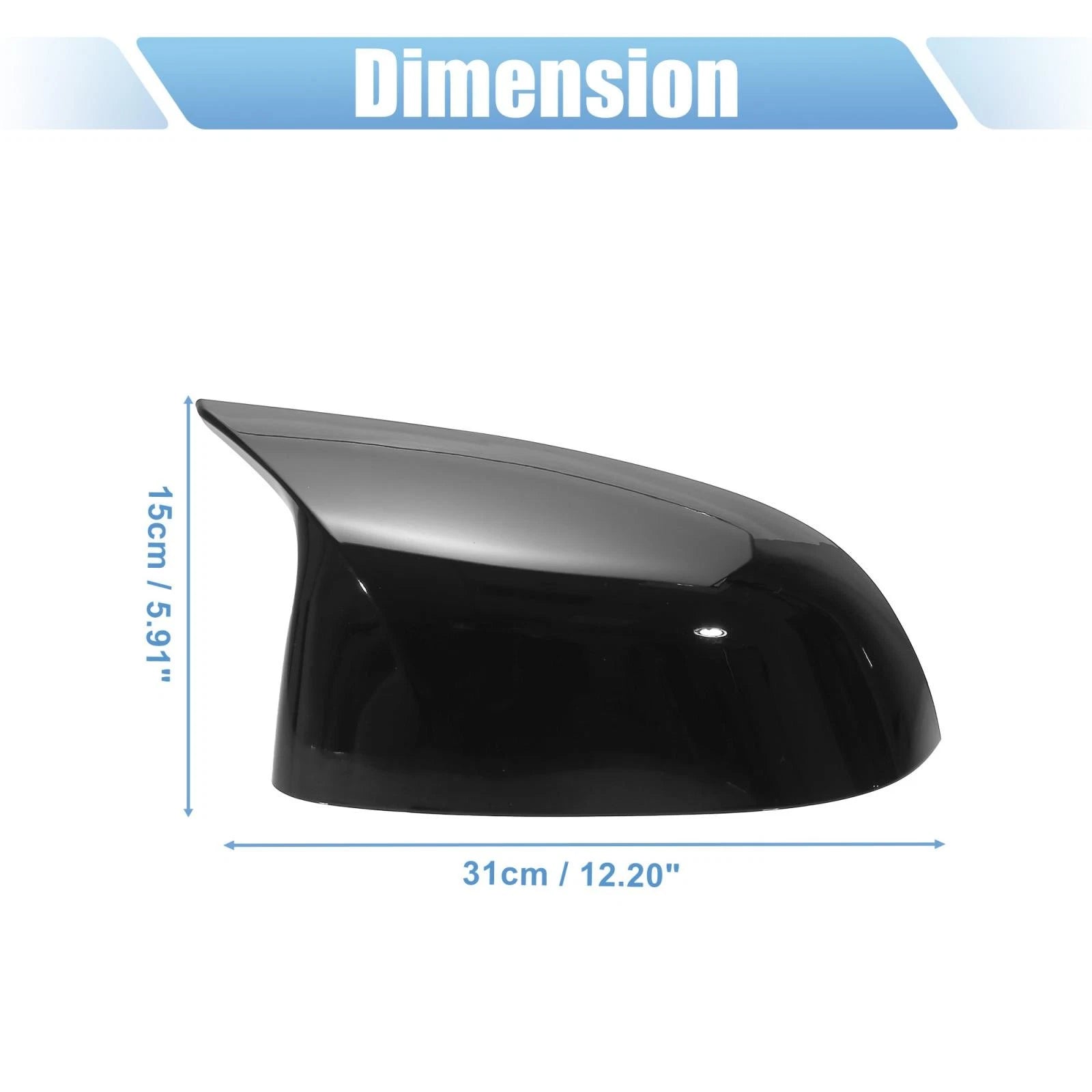 Rear View Mirror Cover Gloss Black Replacement for BMW X5 X4 X7 (2019–2021)