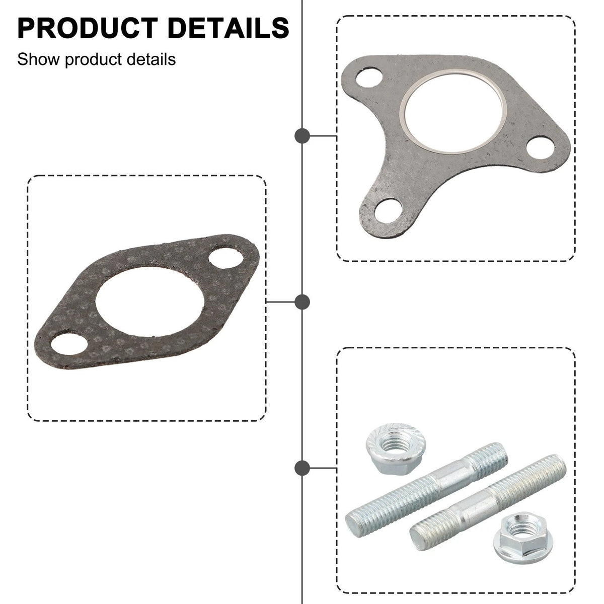 Muffler Gasket Set for GX390, GX340, GX270 (13HP)