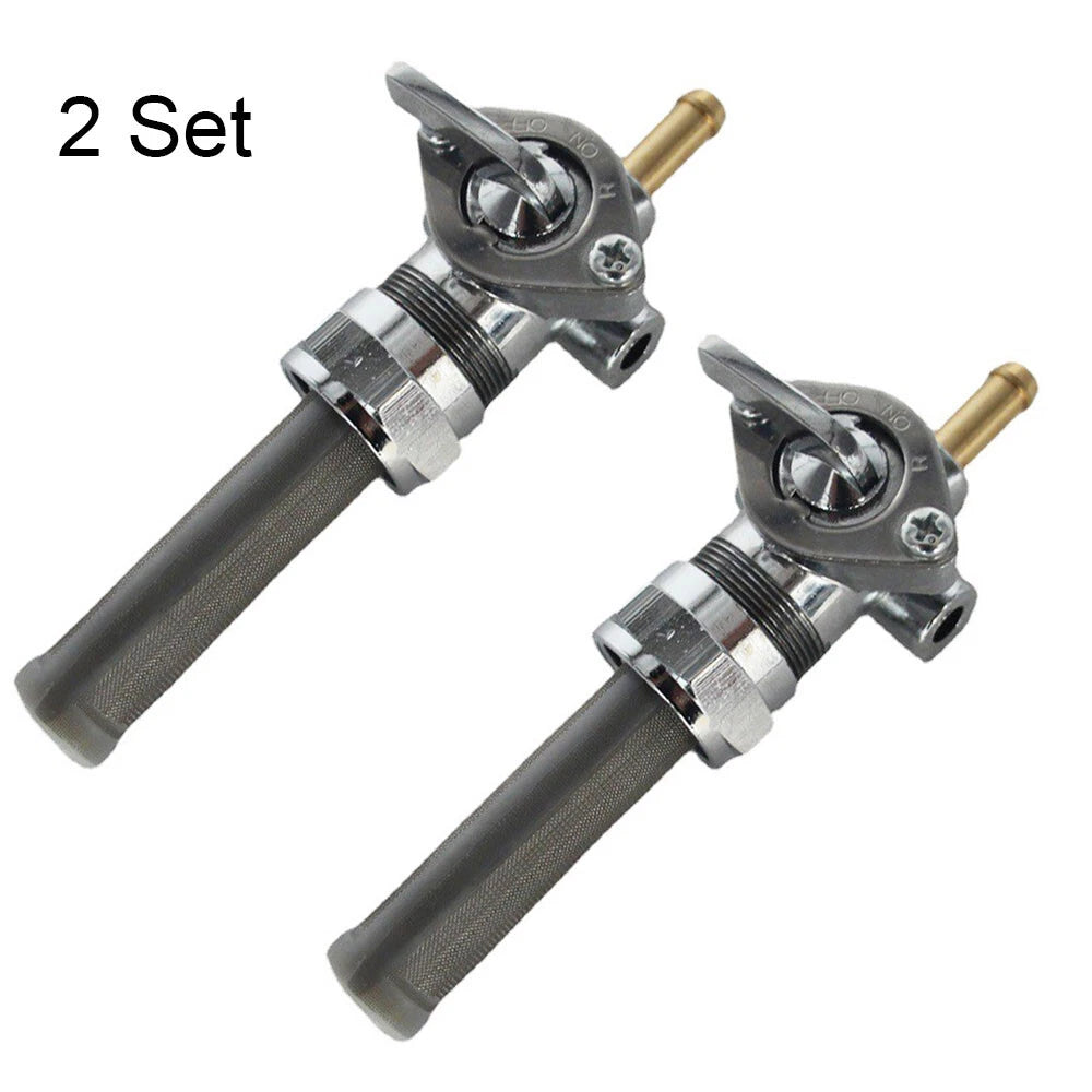 2X Petcock Fuel Valve 22mm Straight Outlet for Harley Davidson (1975–1981) 62167-81 62163-75