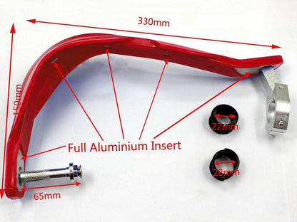 Set of 2 Handguards for Motorbike (22mm, 28mm) - Red