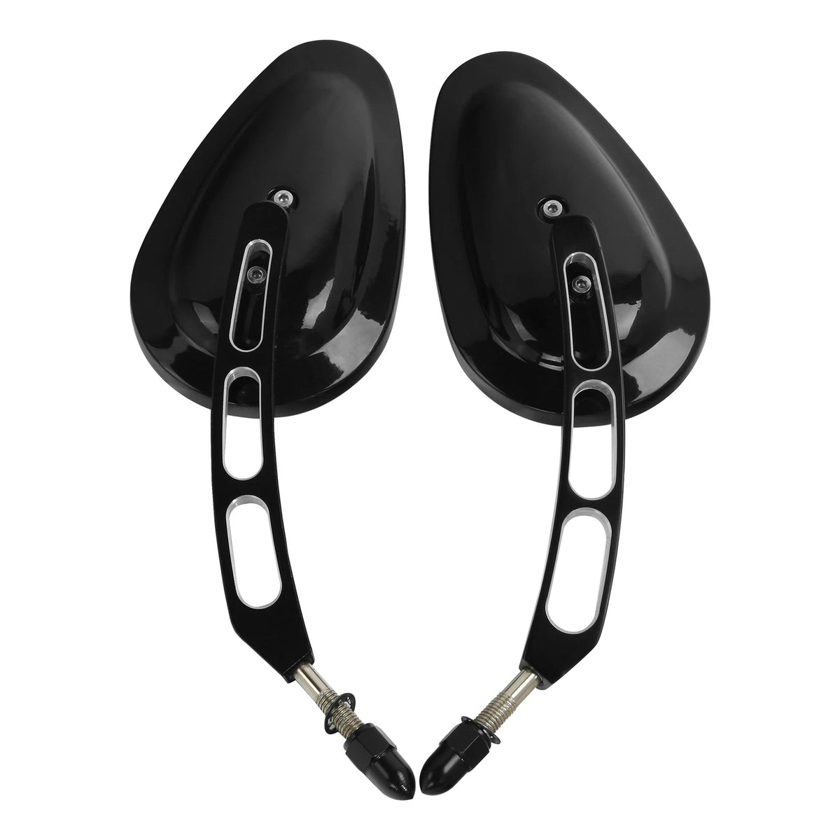 Black 8mm Rear-View Mirrors for Harley Sportster 883 1200 (2004–2023)
