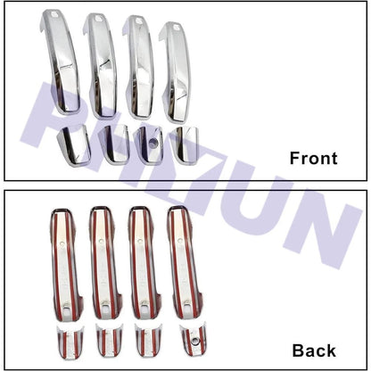Set of 4 Chrome ABS Door Handle Covers for Chevy Silverado 1500 (2020–2021)