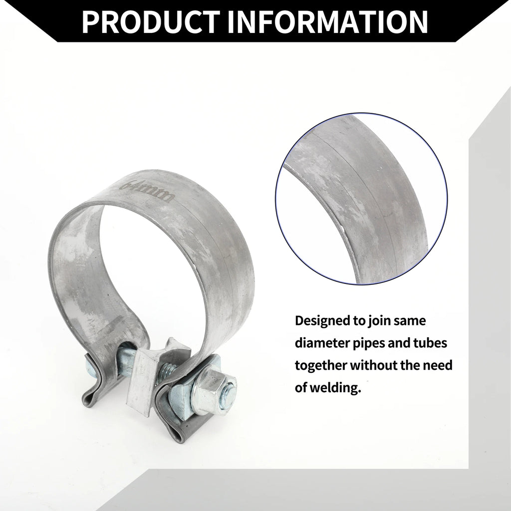 Exhaust Pipe Clamp for Car (2.52" 30mm)
