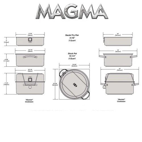10 Piece Stainless Steel Nesting Cookware Set A10-360L-IND