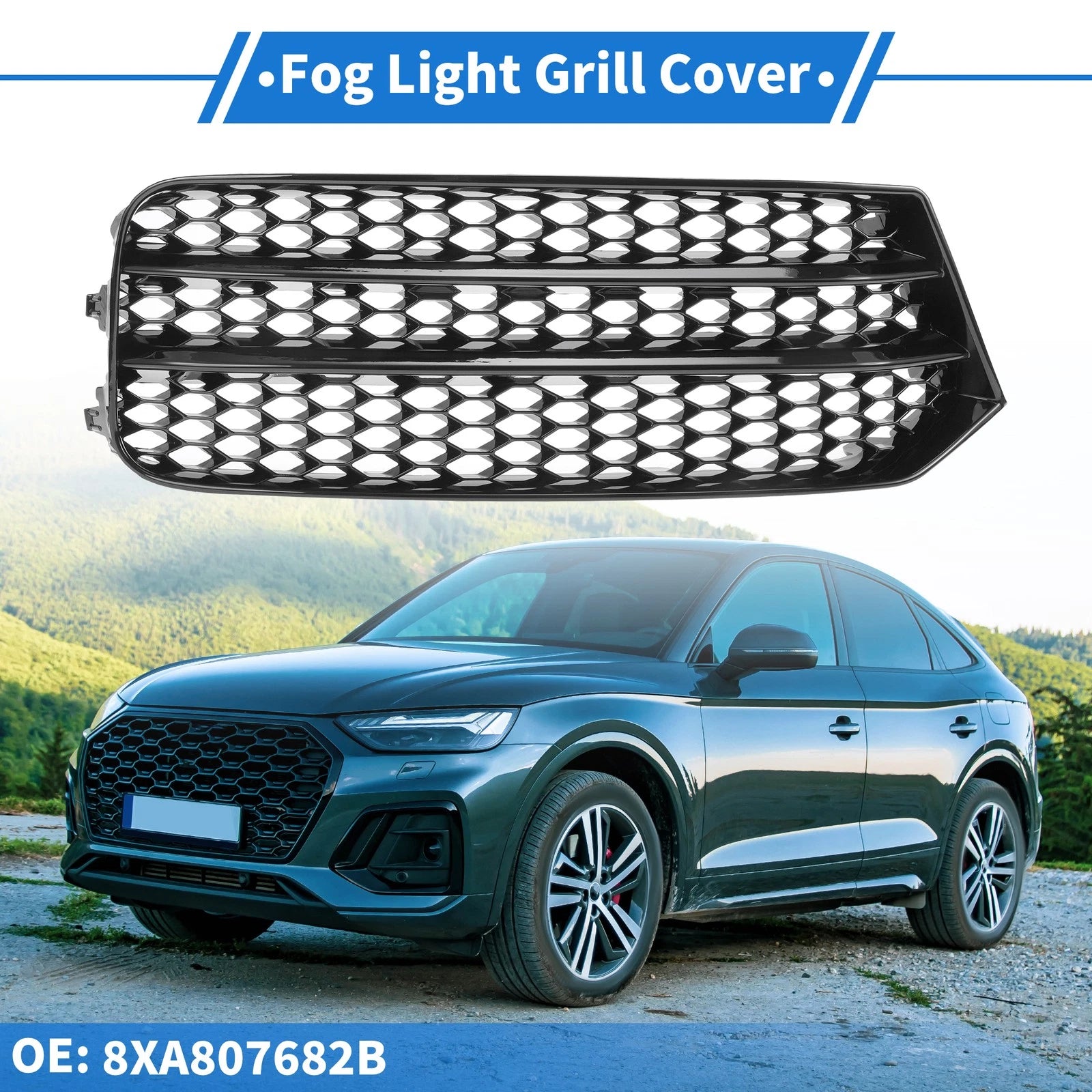 Front Right Fog Light Grill Replacement for Audi A1 (2011–2018)