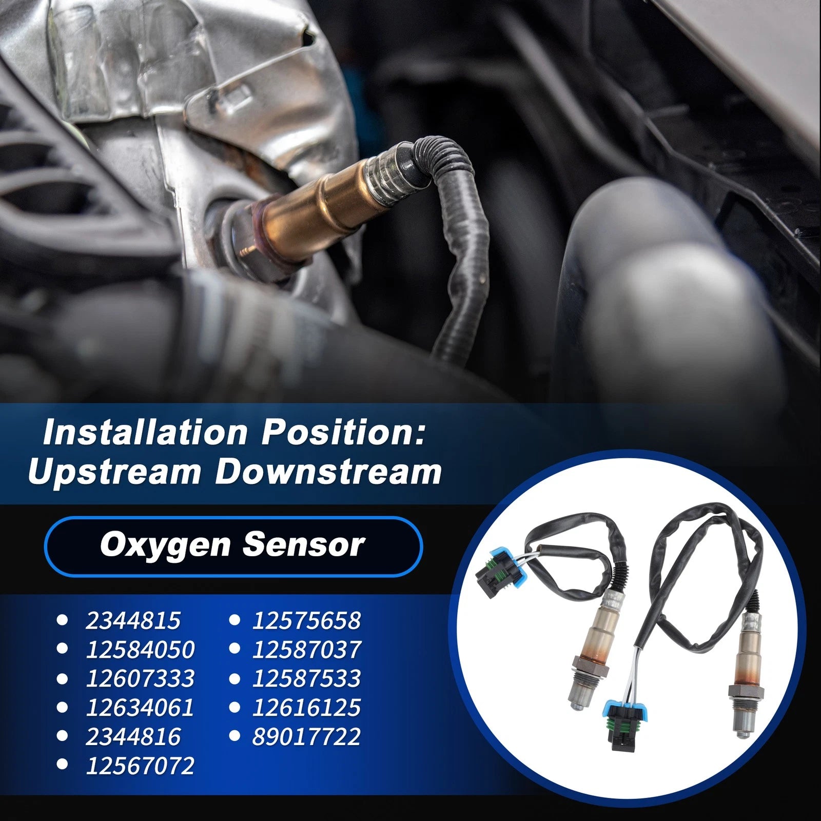 2X Upstream Downstream Oxygen Sensor for Buick Enclave V6-3.6L (2009–2011)