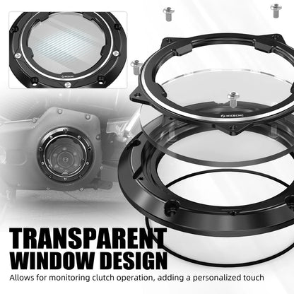CNC Clear Derby Engine Clutch Cover for Harley Street Glide CVO (2010–2015)