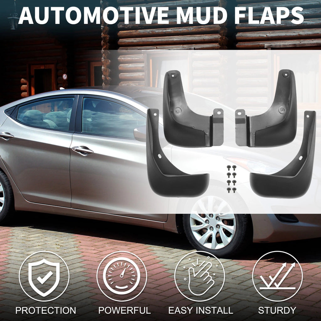 Mud Flap Splash Guard Mud Guard Rear for Hyundai Elantra 2011–2016