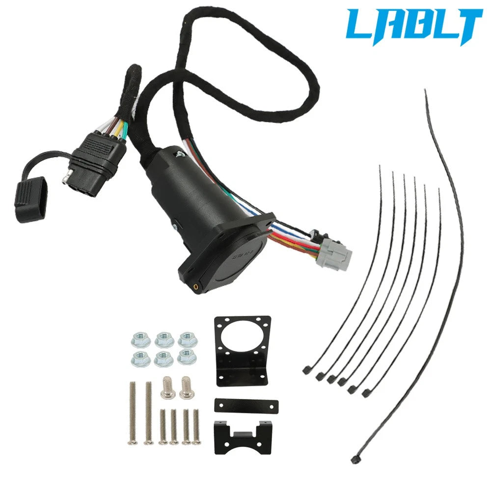 4 Way Flat & RV 7 Way Trailer Wiring Harness for Frontier (2005–2022)