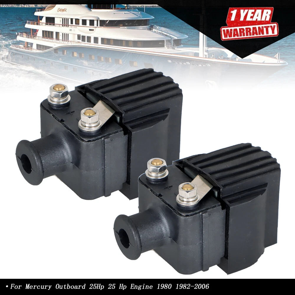 Ignition Coils 2-Pack for Mercury Outboard 25Hp (1980–2006)