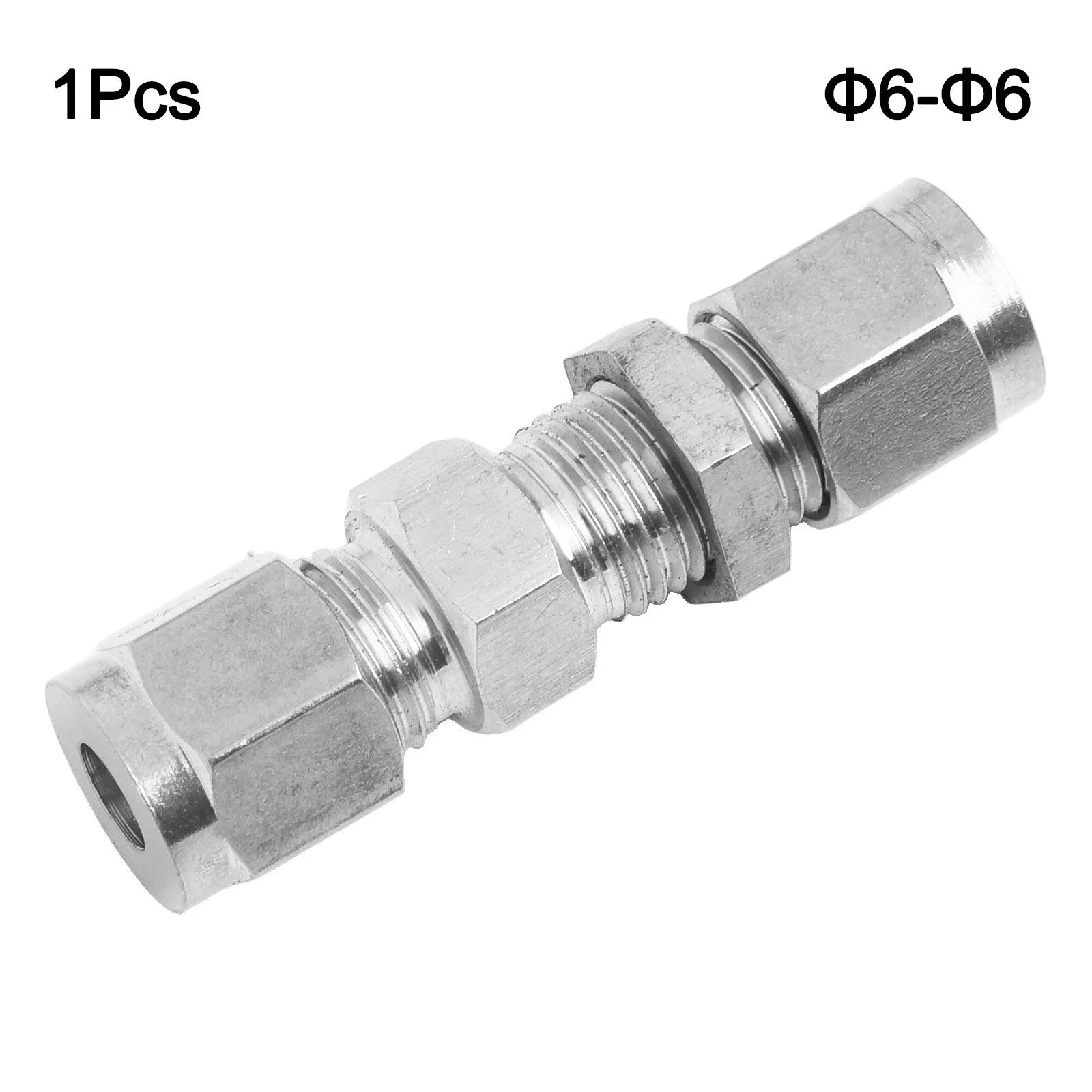 Heavy Duty Bulkhead Connector for 6mm Compression Fitting (Stainless Steel 304)