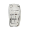 Car Key Case TPU Silicone Protection for Audi A1 (2010–2020) White Silver