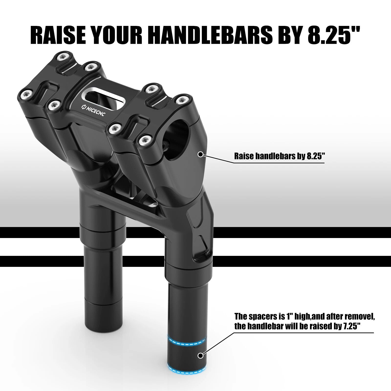 1-1/8" Kickback Handlebar Riser for Harley Road King Police (2014–2023)