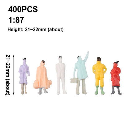 Mixed Batch People Figures for Landscape (1:87, 400 PCS/package)