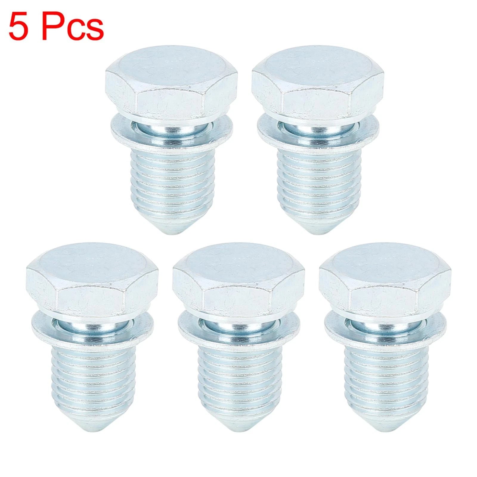 Engine Oil Drain Plug Replacement Qty 5 for Audi Volkswagen (2018–2019)