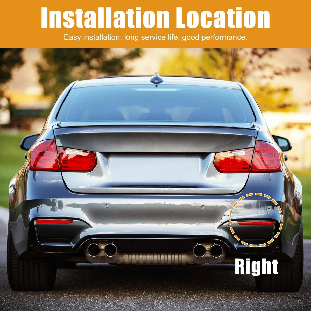 Rear Bumper Reflector Strip Cover Right Side for BMW X3 (2007–2010)
