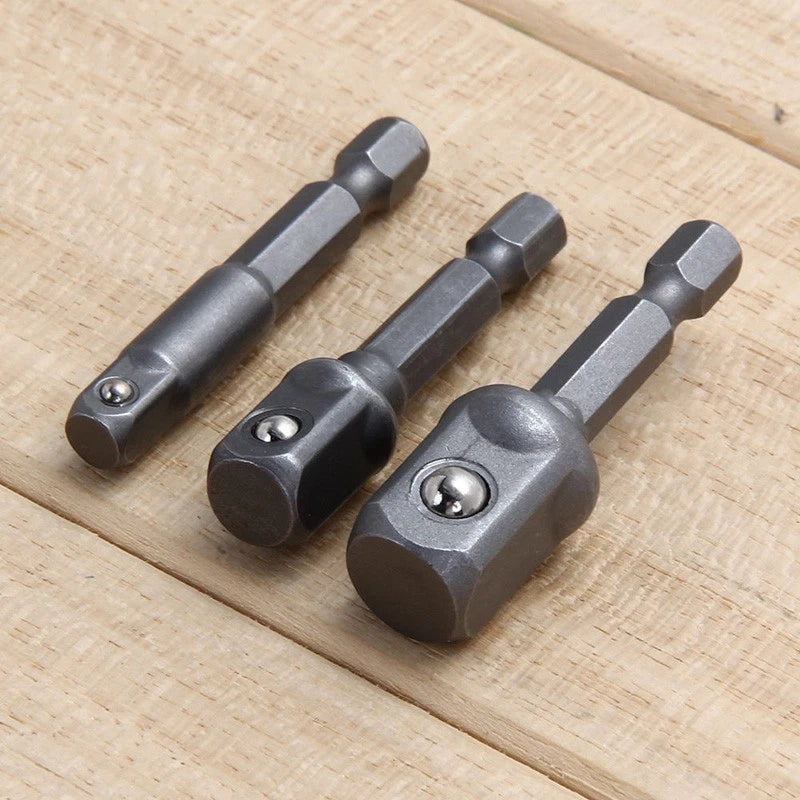 8Pcs Socket Adaptor for Drivers Drill Bits (Steel)