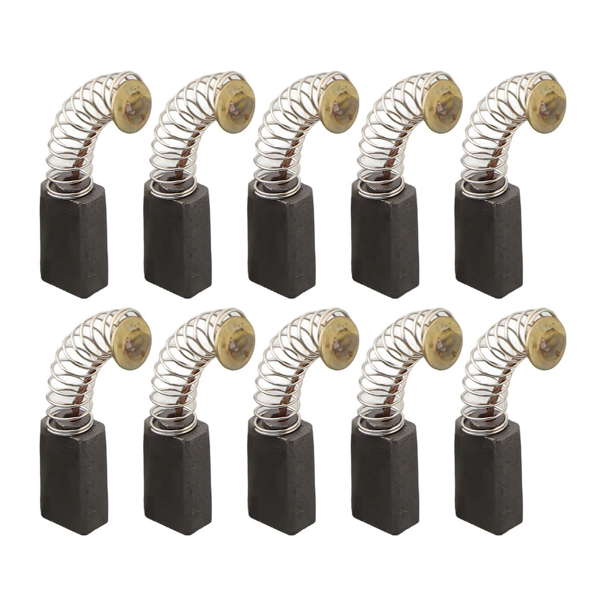 10pcs Carbon Brushes for Electric Motors - Black with Gold