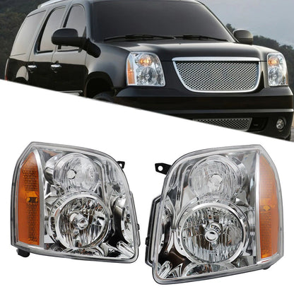 Set of 2 Halogen Headlights for GMC Yukon Denali XL1500 2500 (2007–2014)