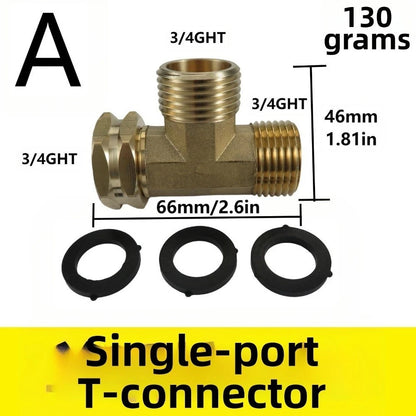 3-Way Swivel Pipe Tee Adapter for GHT Hose Splitter