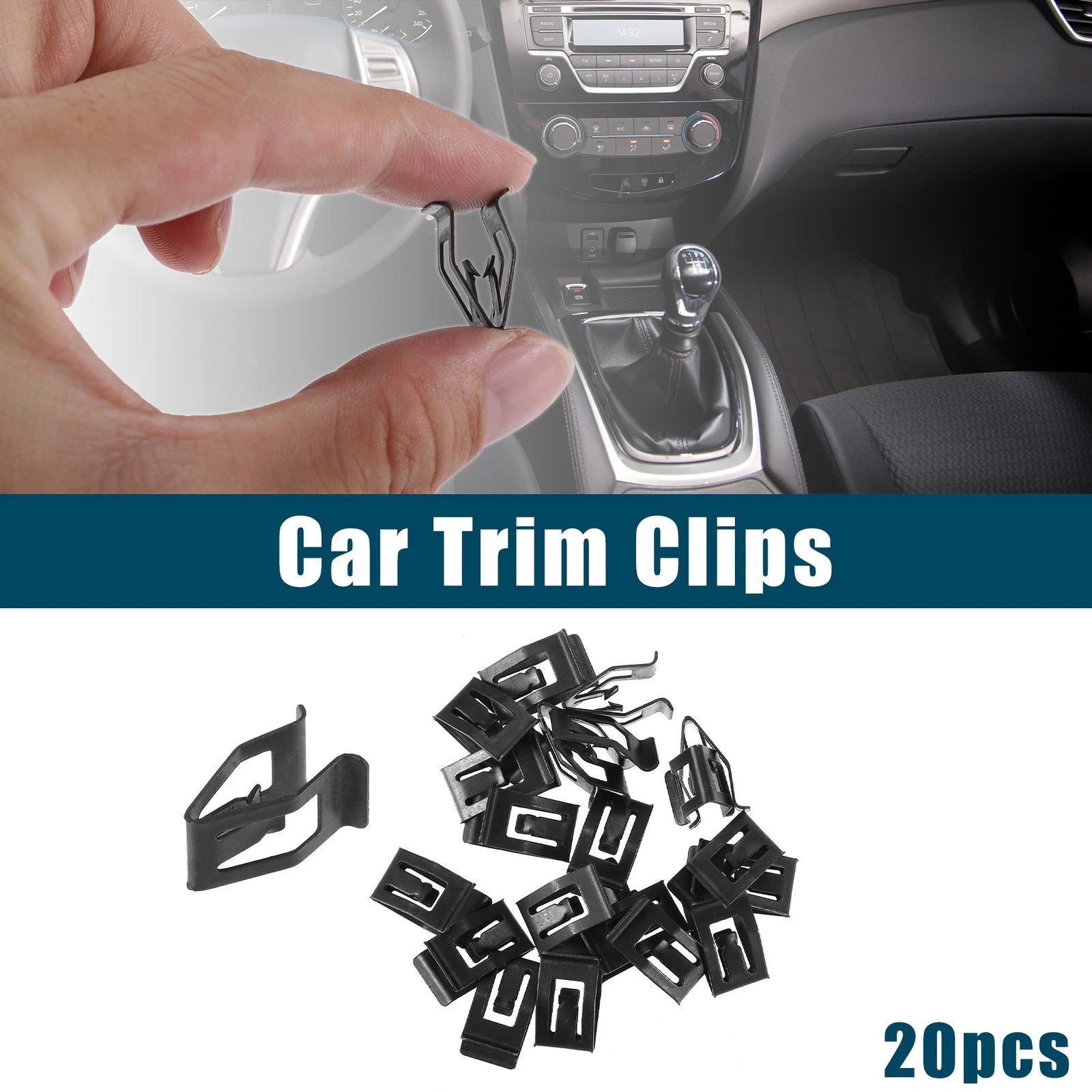 Interior Retainer Clip Fastener Kit Fit for Mazda Black (20 Pcs) (2009–2018)