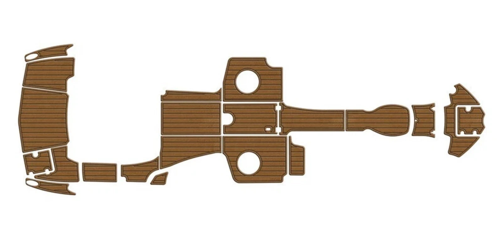 EVA Pads for Chaparral 244 Sunesta (2012) - Teak Deck Floor