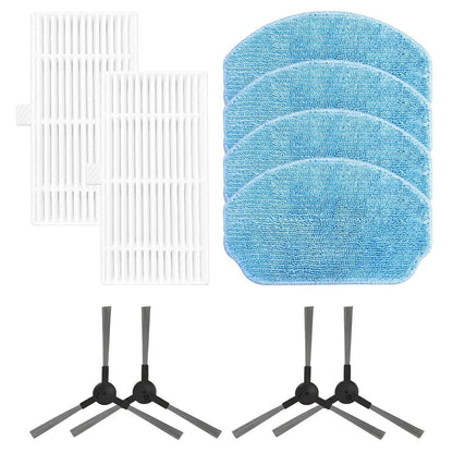 Set of 4 Side Brushes and HEPA Filters for Conga Animal X 08604
