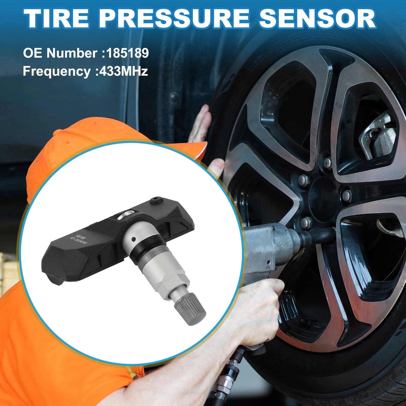 Tire Pressure Sensor TPMS Replacement for Audi A8 (2009–2016) 433MHz