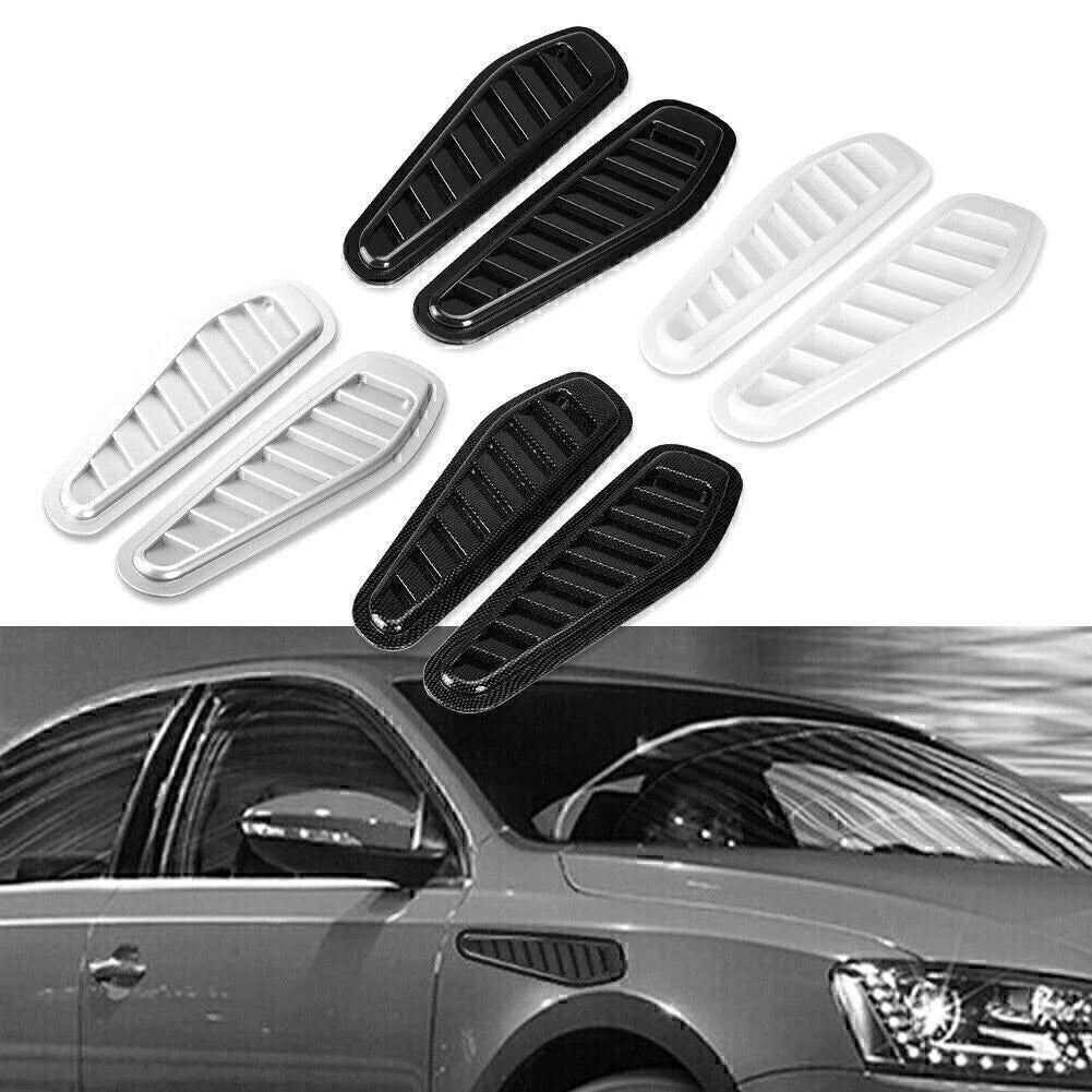 2pcs Universal Car Decorative Air Flow Intake Hood Scoop Vent Bonnet Cover RH LH