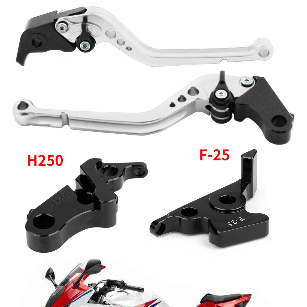 Silver Long Clutch Brake Lever for Honda CBR500R (2013–2015), CBR300R (2014–2016), CB300F (2014–2016) T9