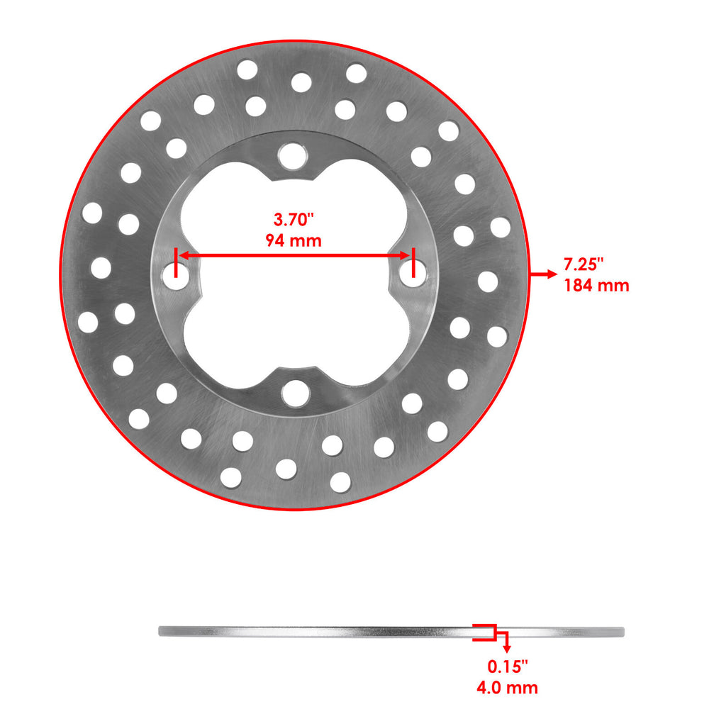 Front Brake Disc Rotor Set for Honda Rancher TRX420FM 2009–2013