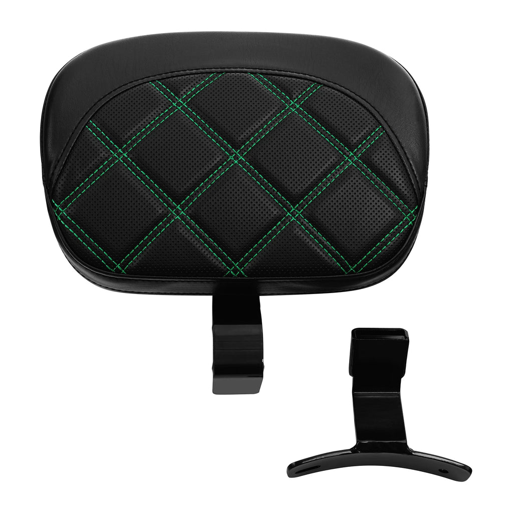 Driver Backrest Pad for Harley Electra Road Glide (2009–2023) - Green Stitching