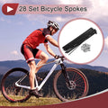 Bicycle Spoke 195 mm Carbon Steel Replacement Set for 12G Wheel (—)