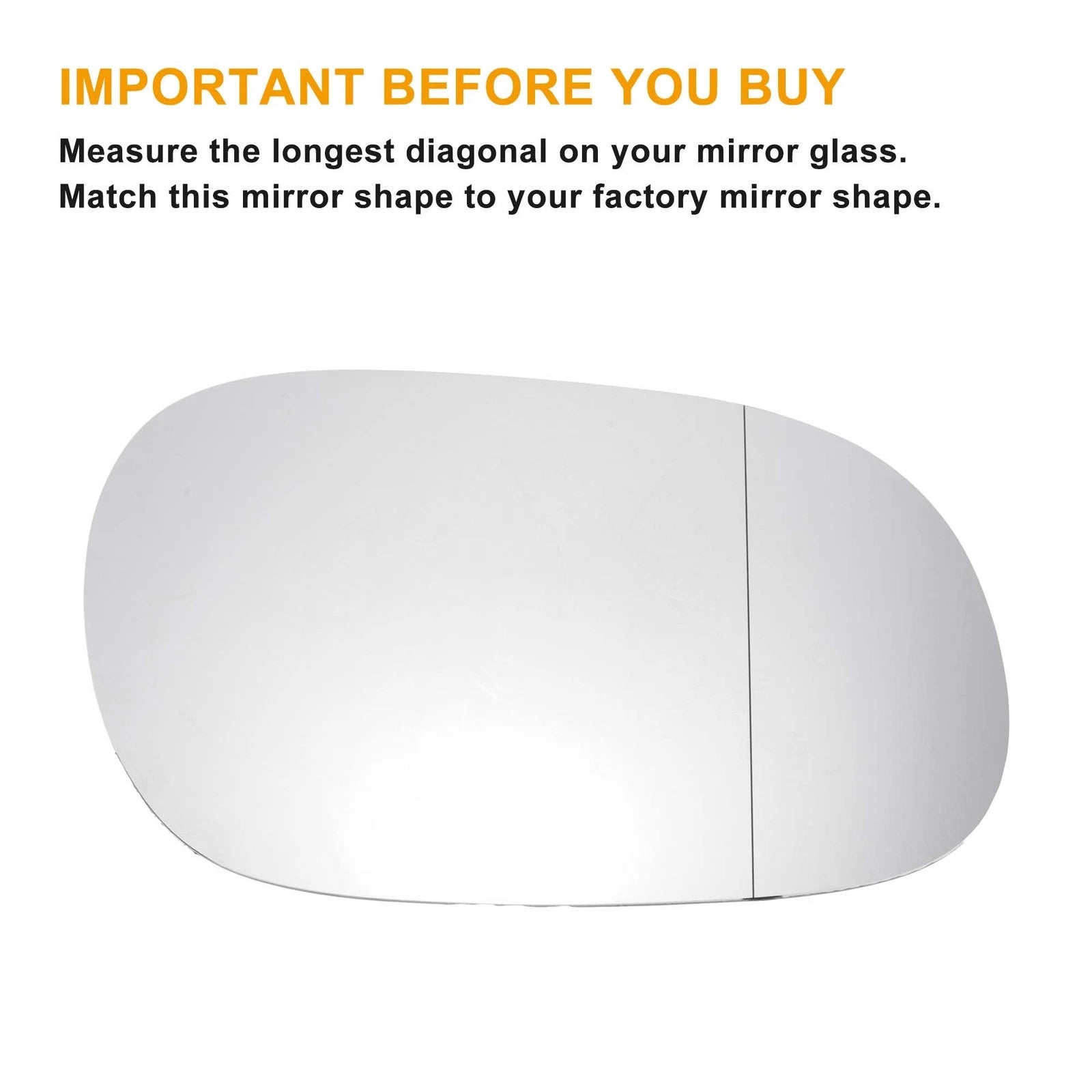 Right Side Mirror Glass with Back Heated for Mitsubishi Carisma (1995–2006)