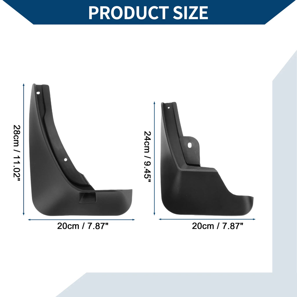 Set of 4 Mud Flaps Splash Guards for Renault Captur (2013–2018)